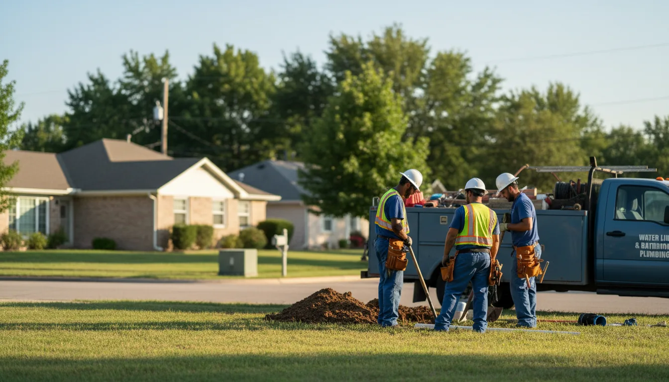 Residential water line and bathroom plumbing service in Litchfield, OH